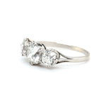 Edwardian Diamond Cushion Cut Ring-Charlotte Sayers Antique Jewellery