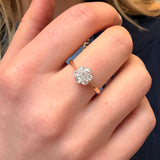 Edwardian Diamond Daisy Cluster Ring-Charlotte Sayers Antique Jewellery