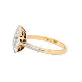 Edwardian Diamond Daisy Cluster Ring-Charlotte Sayers Antique Jewellery