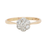 Edwardian Diamond Daisy Cluster Ring-Charlotte Sayers Antique Jewellery