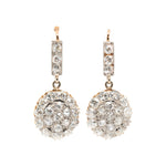 Edwardian Diamond Drop Earrings-Charlotte Sayers Antique Jewellery