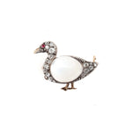 Edwardian Diamond Duck Brooch-Charlotte Sayers Antique Jewellery