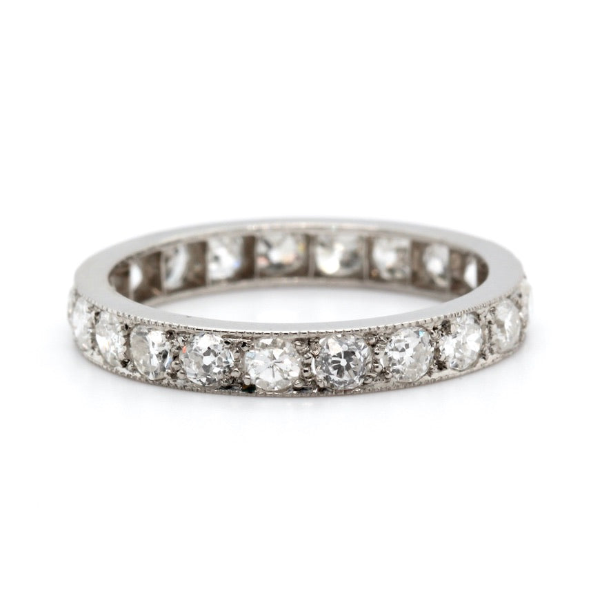 Edwardian Diamond Eternity Ring-Charlotte Sayers Antique Jewellery