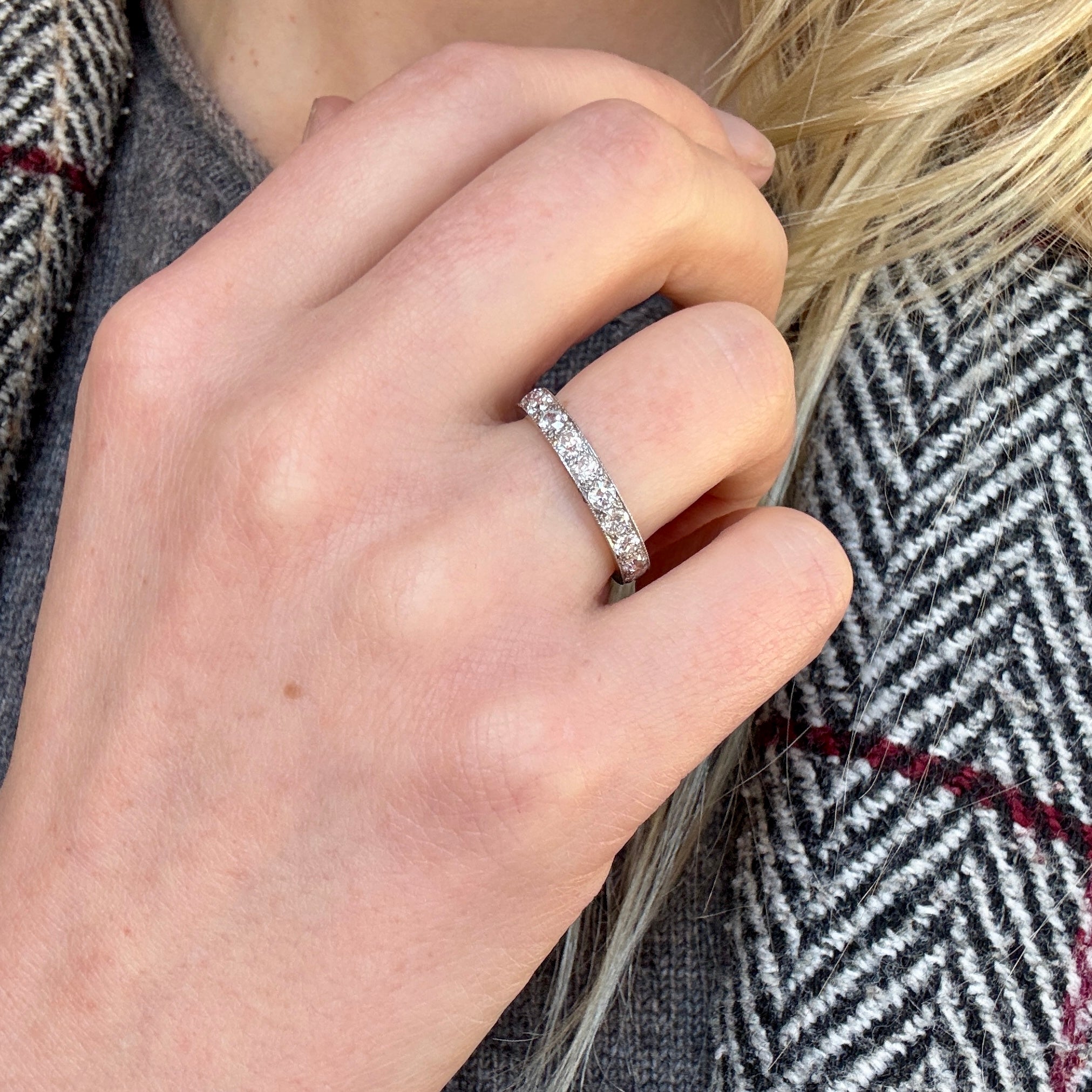 Edwardian Diamond Eternity Ring-Charlotte Sayers Antique Jewellery