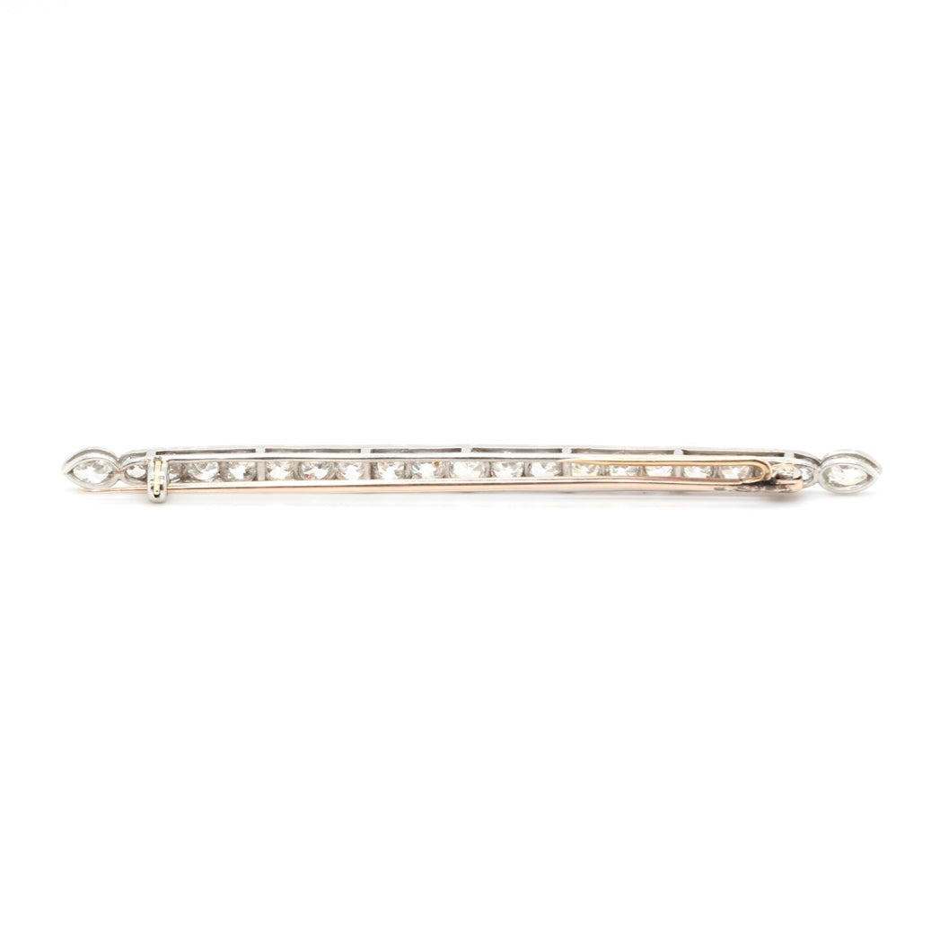 Edwardian Diamond Line Brooch-Charlotte Sayers Antique Jewellery