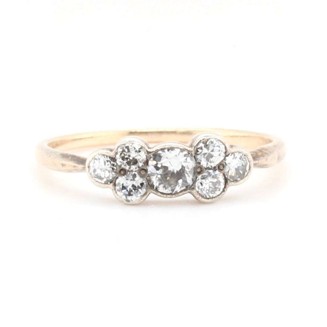 Edwardian Diamond Line Ring-Charlotte Sayers Antique Jewellery