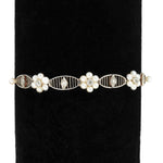 Edwardian Diamond, Pearl and Platinum Bracelet-Charlotte Sayers Antique Jewellery