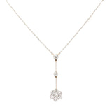 Edwardian Diamond Pendant Necklace-Charlotte Sayers Antique Jewellery