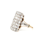 Edwardian Diamond Rectangular Ring-Charlotte Sayers Antique Jewellery