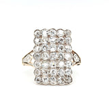 Edwardian Diamond Rectangular Ring-Charlotte Sayers Antique Jewellery