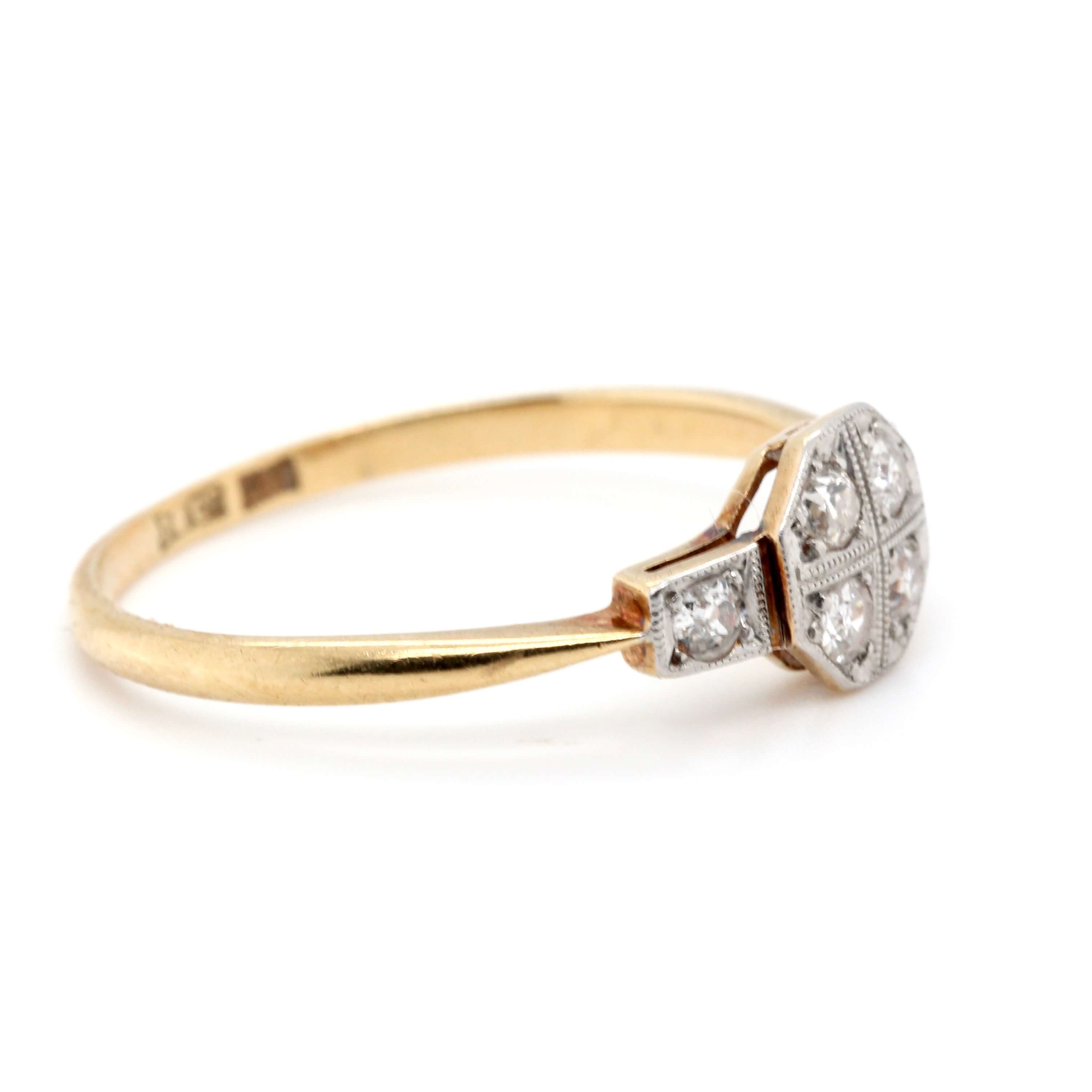 Edwardian Diamond Ring-Charlotte Sayers Antique Jewellery