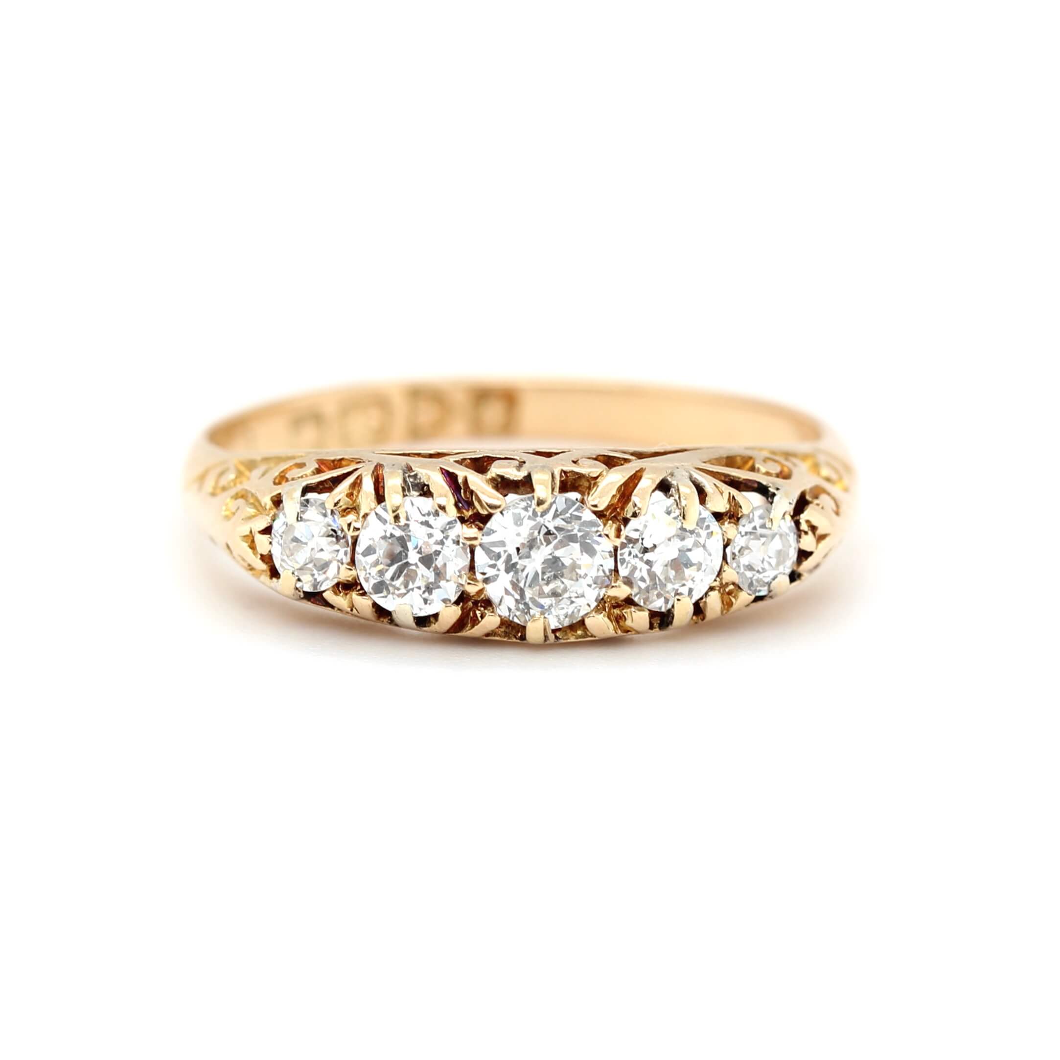 Edwardian Diamond Ring-Charlotte Sayers Antique Jewellery