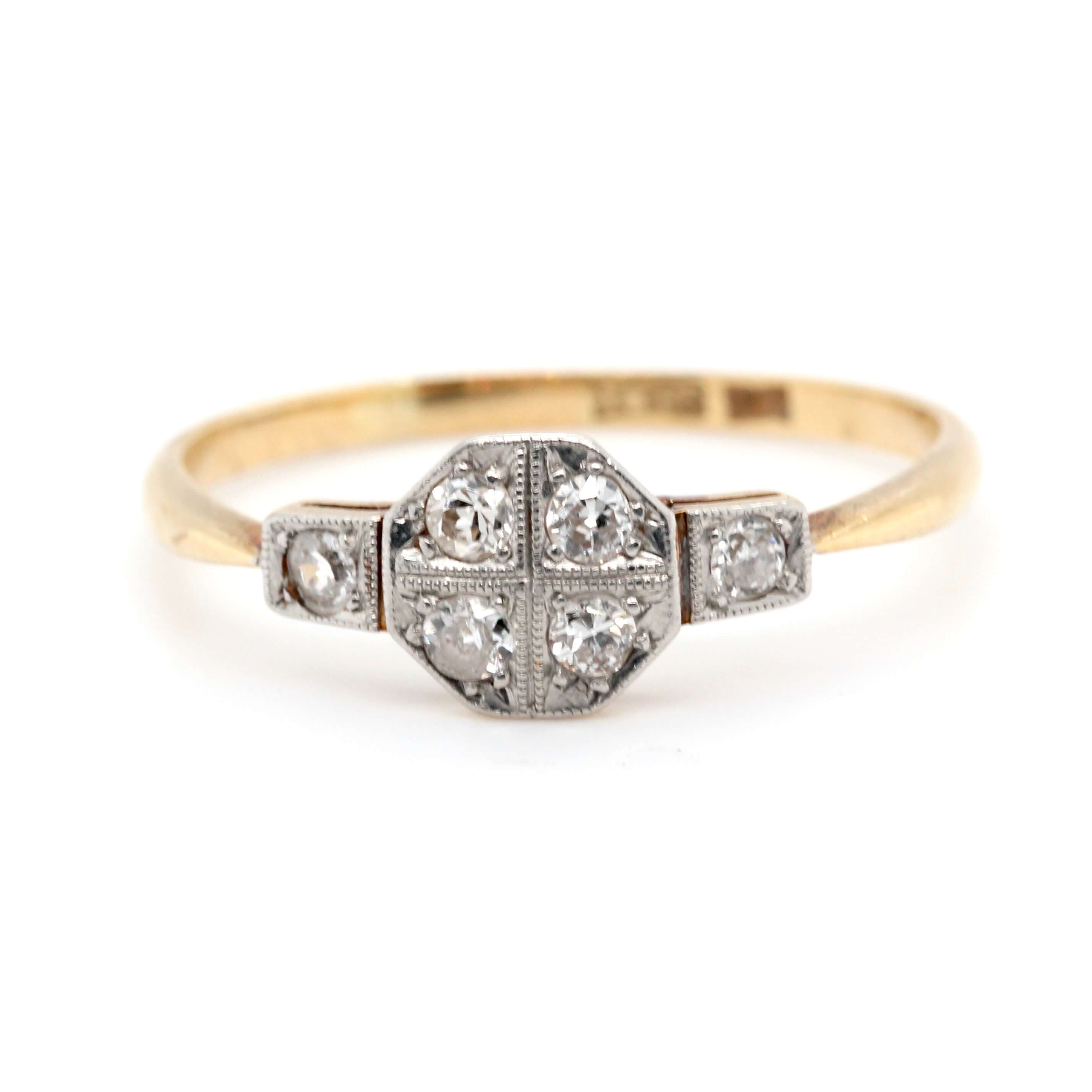 Edwardian Diamond Ring-Charlotte Sayers Antique Jewellery