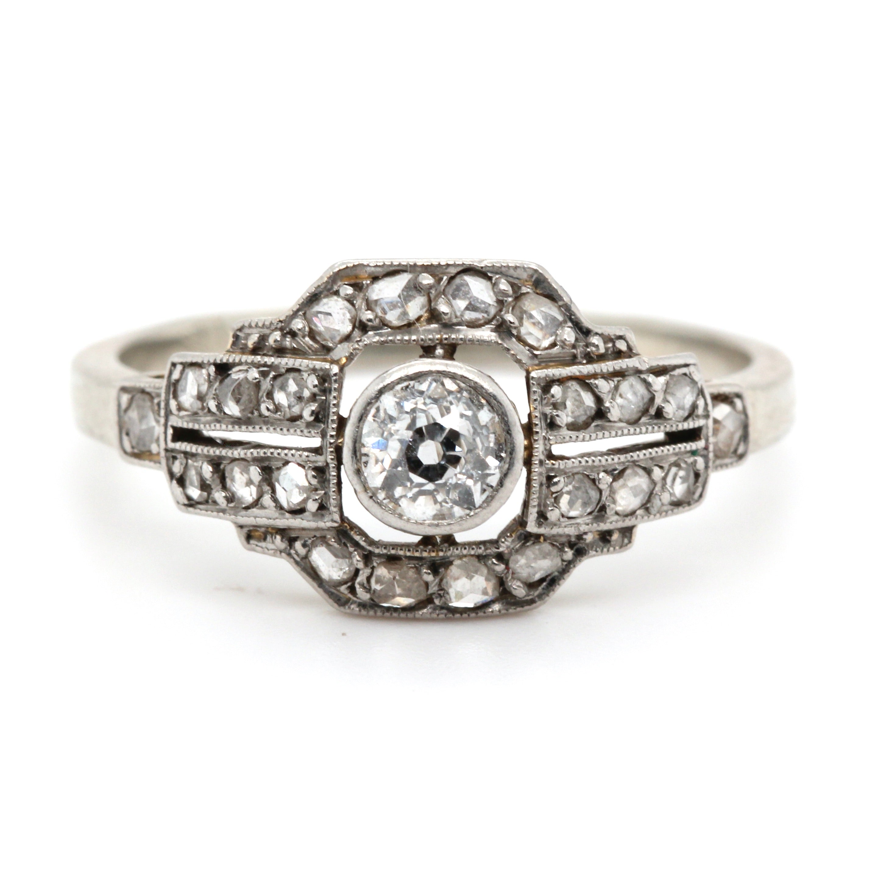 Edwardian Diamond Ring-Charlotte Sayers Antique Jewellery