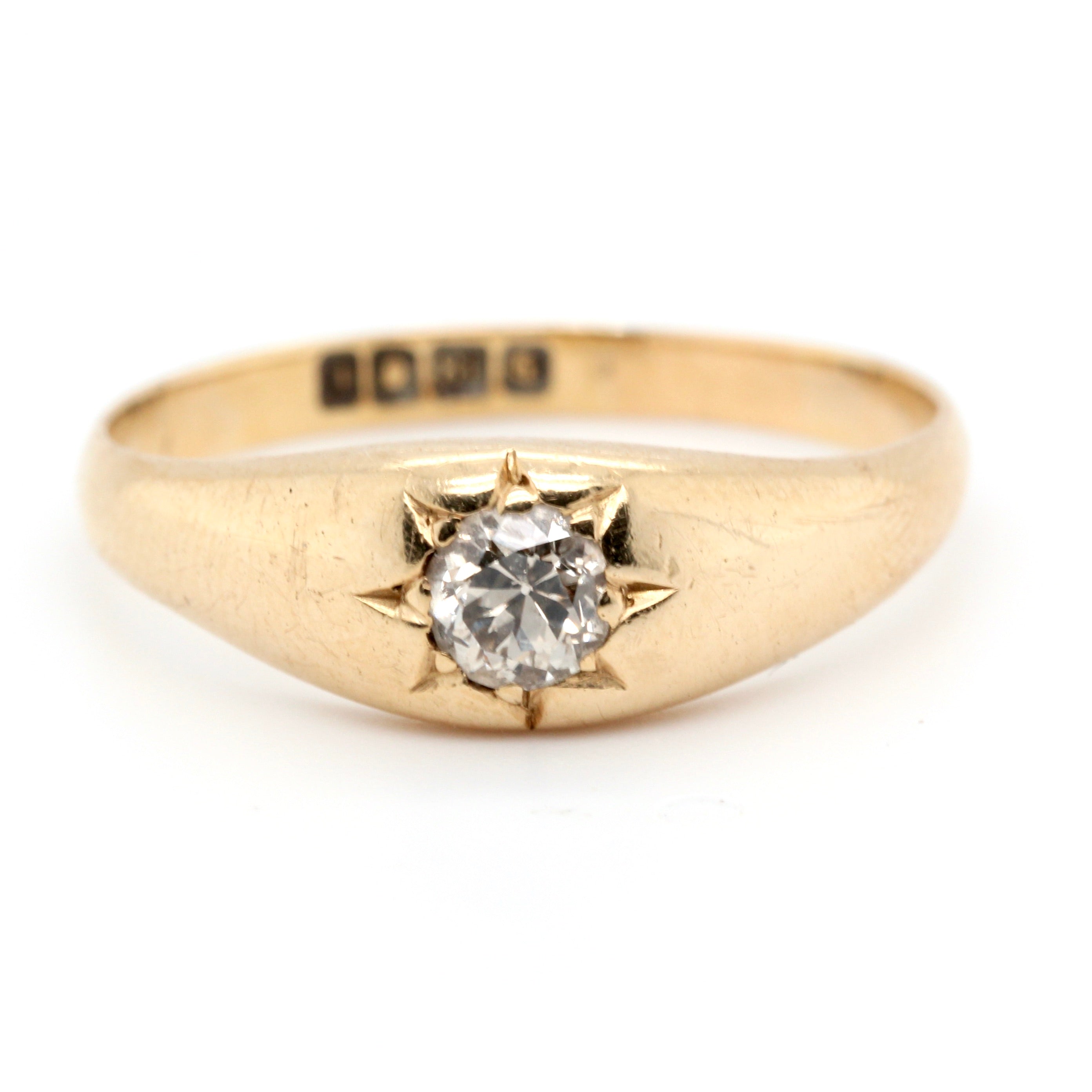 Edwardian Diamond Star Gypsy Ring-Charlotte Sayers Antique Jewellery