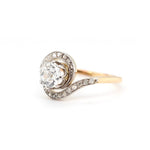 Edwardian Diamond Swirl Ring-Charlotte Sayers Antique Jewellery