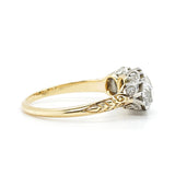 Edwardian Diamond Three Stone Ring-Charlotte Sayers Antique Jewellery