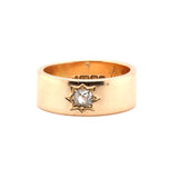 Edwardian Diamond and Gold Band Ring-Charlotte Sayers Antique Jewellery