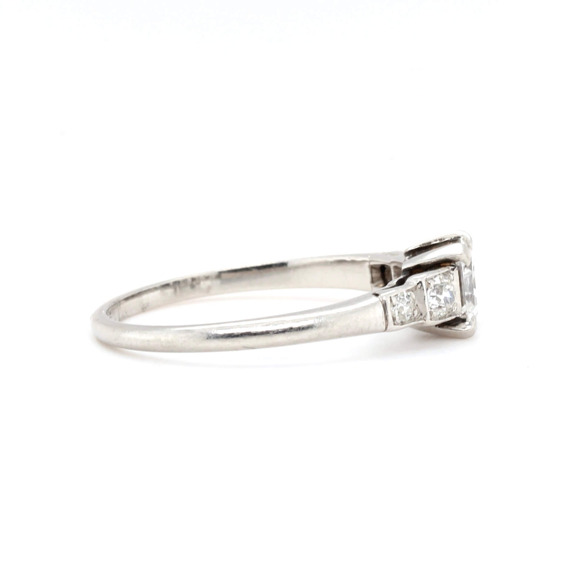 Edwardian Diamond and Platinum Ring-Charlotte Sayers Antique Jewellery