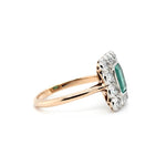 Edwardian Emerald and Diamond Ring-Charlotte Sayers Antique Jewellery