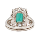 Edwardian Emerald and Diamond Ring-Charlotte Sayers Antique Jewellery