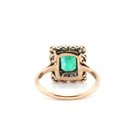 Edwardian Emerald and Diamond Ring-Charlotte Sayers Antique Jewellery