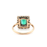 Edwardian Emerald and Diamond Ring-Charlotte Sayers Antique Jewellery