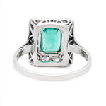 Edwardian Emerald and Diamond Ring-Charlotte Sayers Antique Jewellery