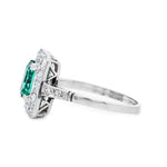 Edwardian Emerald and Diamond Ring-Charlotte Sayers Antique Jewellery