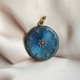 Edwardian Enamel Locket Pendant-Charlotte Sayers Antique Jewellery