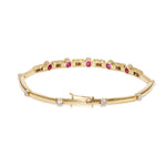 Edwardian Era Burma Ruby and Diamond Bracelet-Charlotte Sayers Antique Jewellery