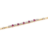 Edwardian Era Burma Ruby and Diamond Bracelet-Charlotte Sayers Antique Jewellery
