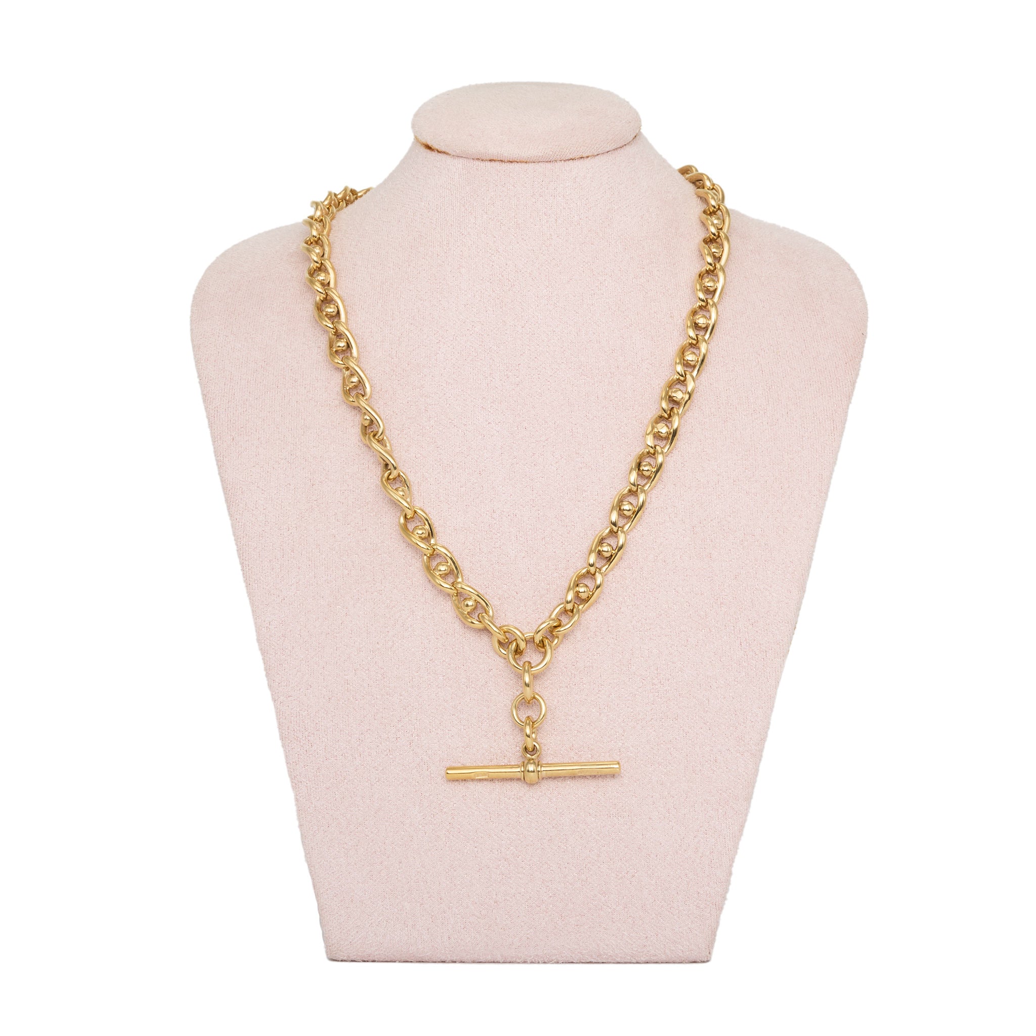 Edwardian Gold Albert Chain-Charlotte Sayers Antique Jewellery