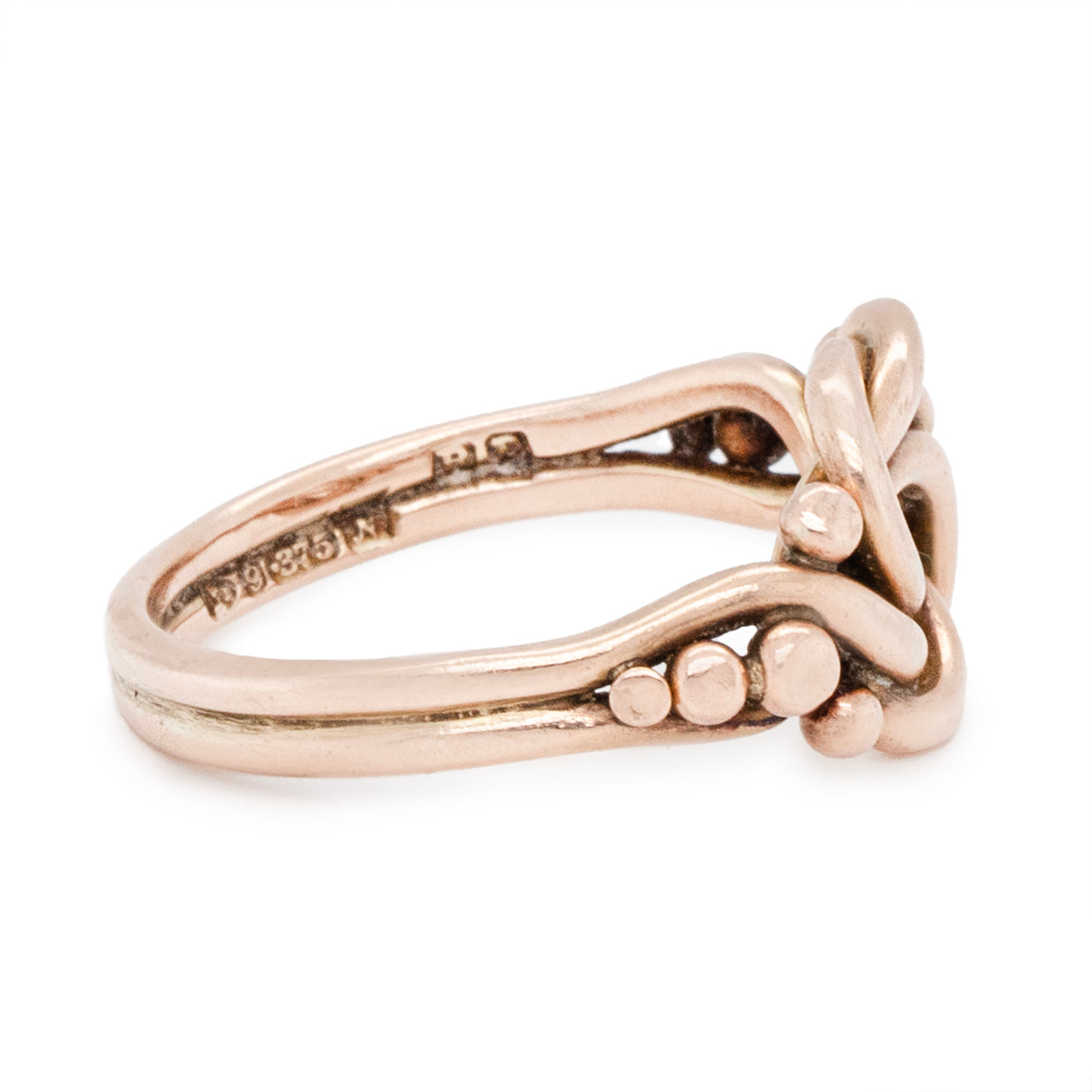 Edwardian Gold Lover's Knot Ring-Charlotte Sayers Antique Jewellery