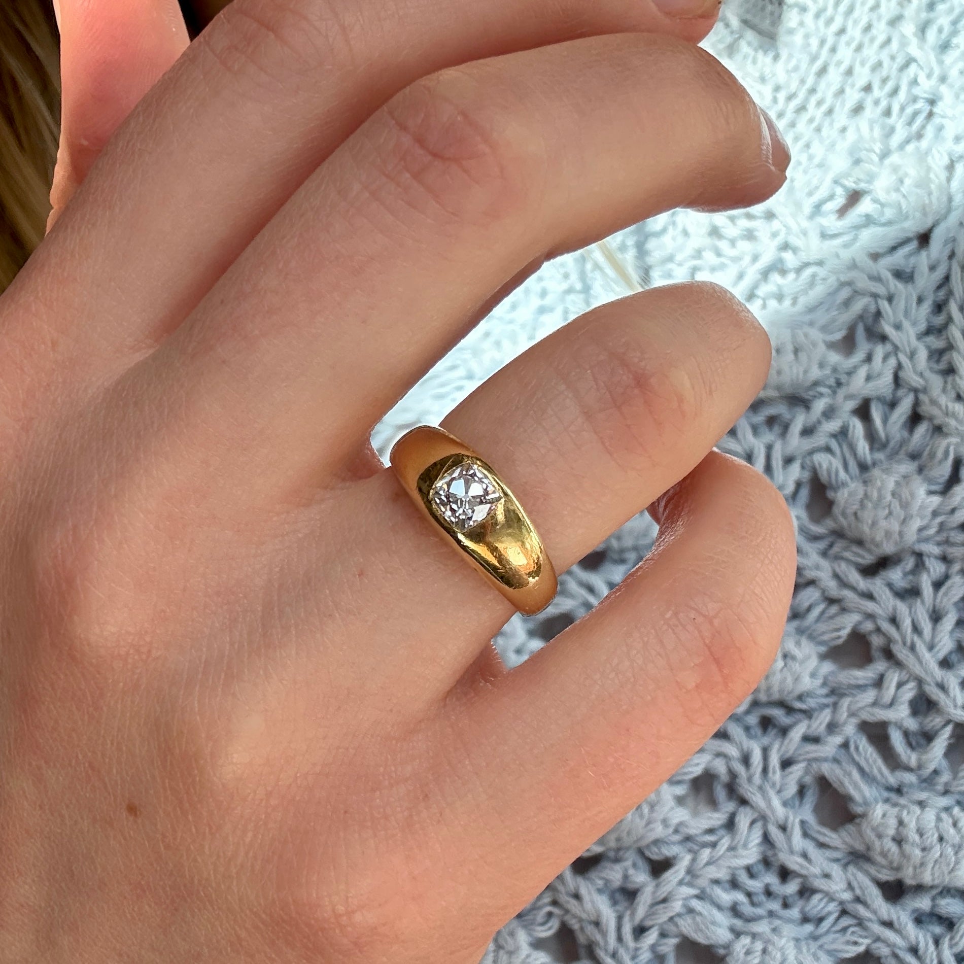 Edwardian Gypsy Ring-Charlotte Sayers Antique Jewellery