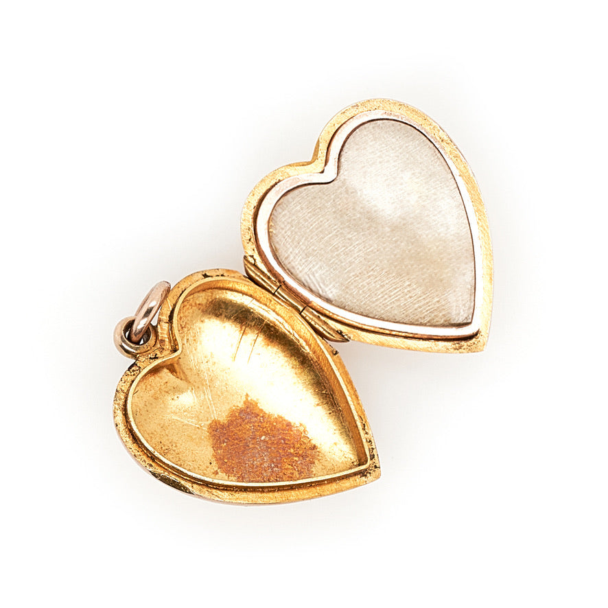 Edwardian Heart Locket Pendant-Charlotte Sayers Antique Jewellery