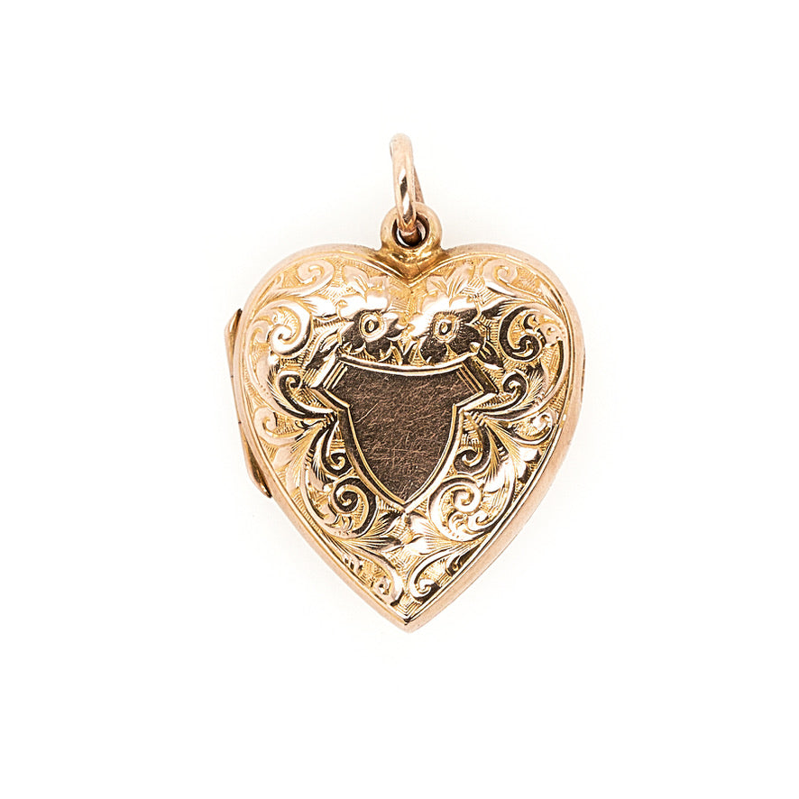 Edwardian Heart Locket Pendant-Charlotte Sayers Antique Jewellery