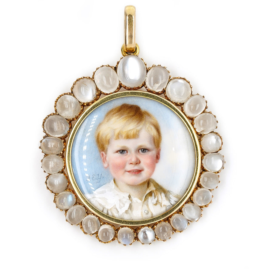 Edwardian Miniature Pendant-Charlotte Sayers Antique Jewellery