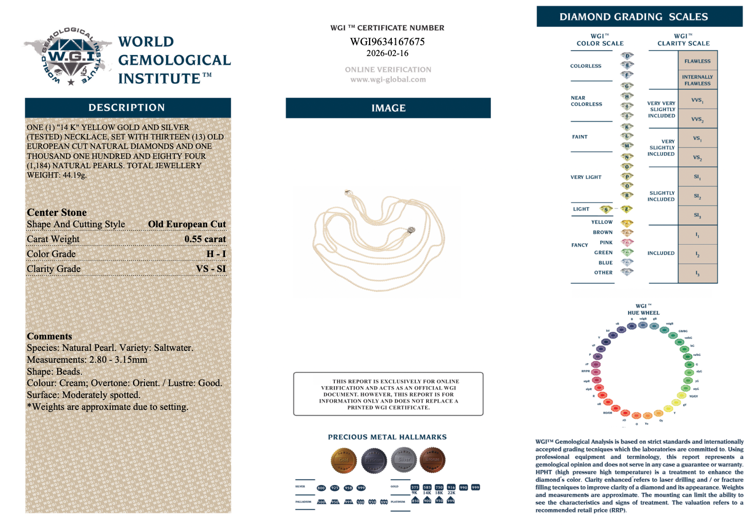 Edwardian Natural Pearl Necklace with Diamond Clasp-Charlotte Sayers Antique Jewellery