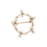 Edwardian Natural Pearl and Diamond Brooch-Charlotte Sayers Antique Jewellery