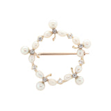 Edwardian Natural Pearl and Diamond Brooch-Charlotte Sayers Antique Jewellery