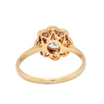 Edwardian Old Cut Diamond Daisy Cluster Ring-Charlotte Sayers Antique Jewellery