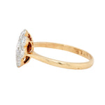 Edwardian Old Cut Diamond Daisy Cluster Ring-Charlotte Sayers Antique Jewellery