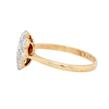 Edwardian Old Cut Diamond Daisy Cluster Ring-Charlotte Sayers Antique Jewellery