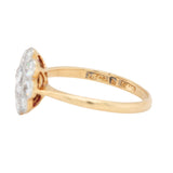 Edwardian Old Cut Diamond Daisy Cluster Ring-Charlotte Sayers Antique Jewellery