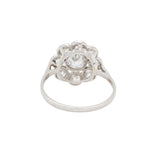 Edwardian Old Mine Cut Diamond Cluster Ring-Charlotte Sayers Antique Jewellery