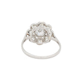 Edwardian Old Mine Cut Diamond Cluster Ring-Charlotte Sayers Antique Jewellery
