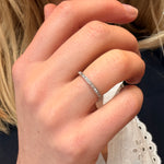 Edwardian Old Mine Cut Diamond Eternity Ring-Charlotte Sayers Antique Jewellery