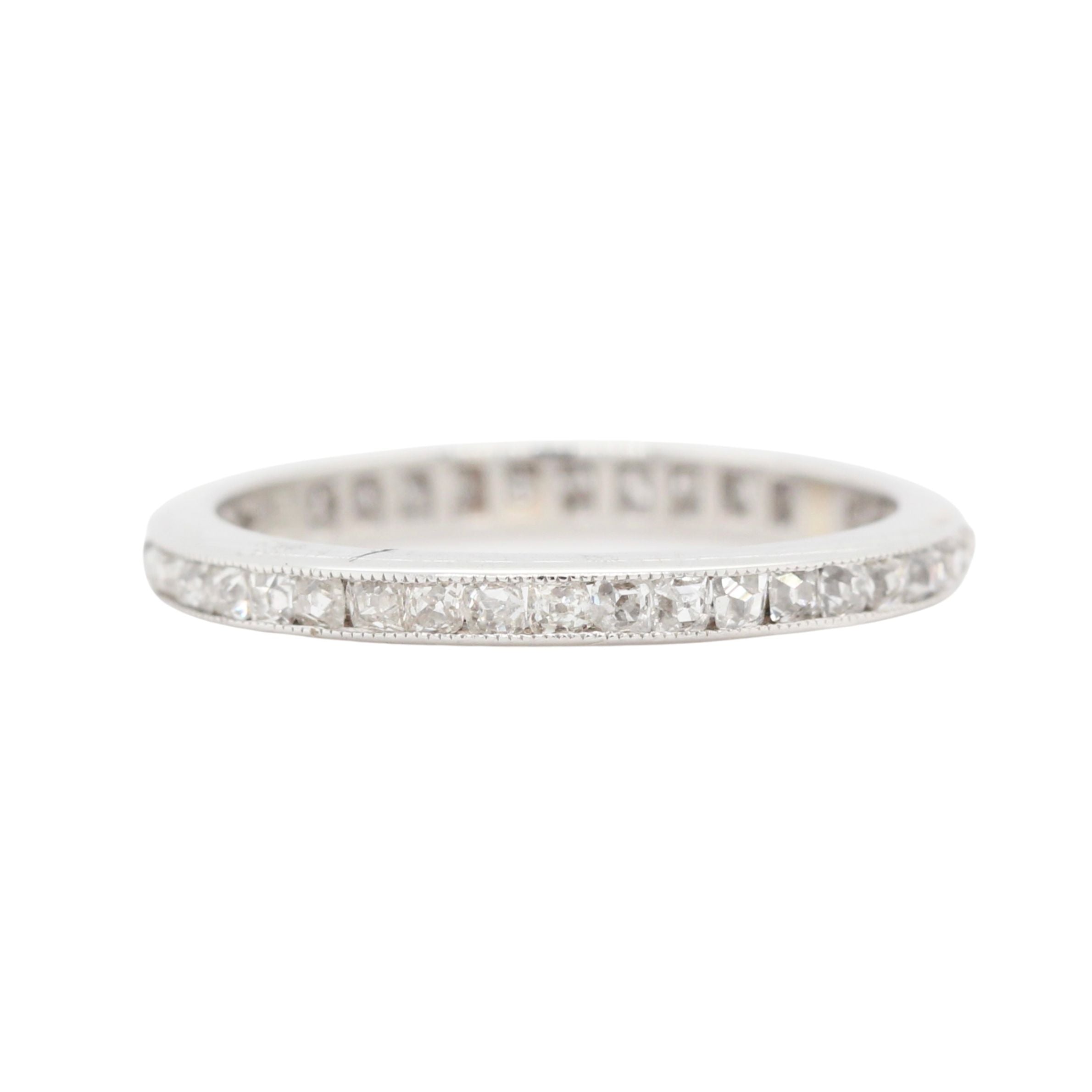 Edwardian Old Mine Cut Diamond Eternity Ring-Charlotte Sayers Antique Jewellery