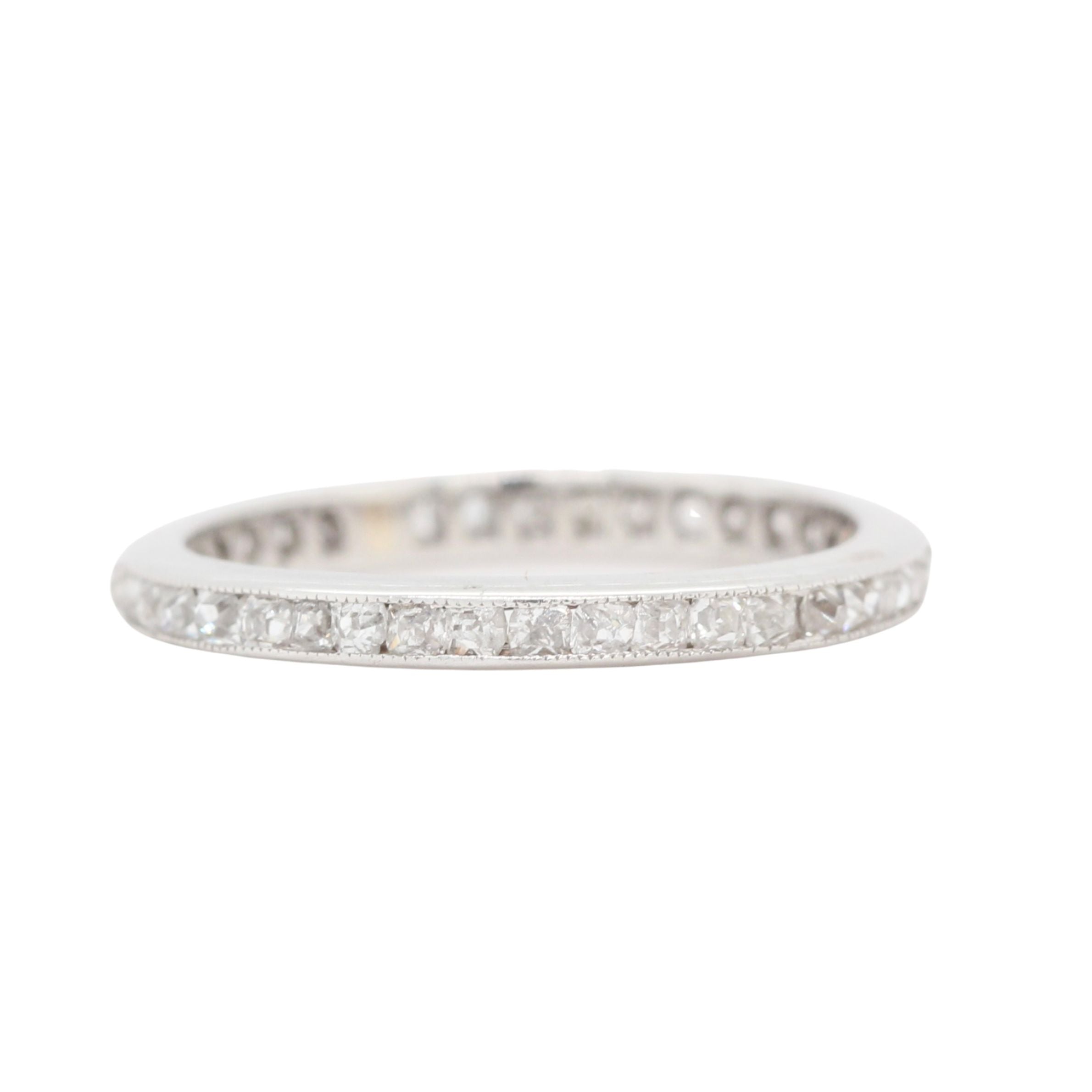 Edwardian Old Mine Cut Diamond Eternity Ring-Charlotte Sayers Antique Jewellery